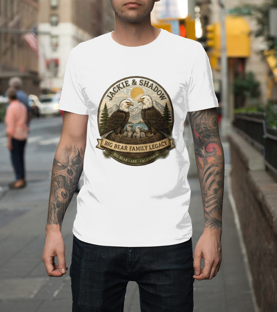 Jackie & Shadow Big Bear Family Legacy Big Bear Lake California Bald Eagles T-Shirt