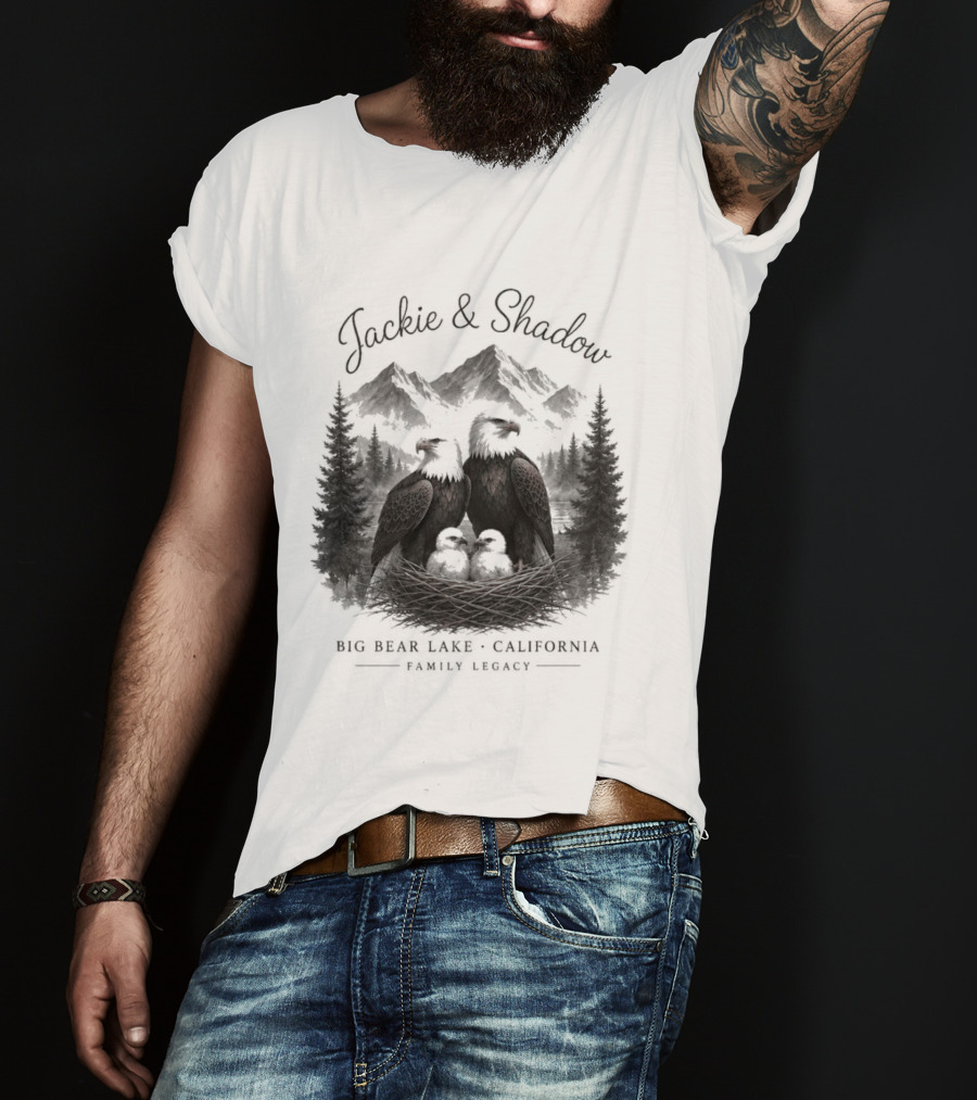 Jackie And Shadow Bald Eagles Big Bear Lake California Family Legacy T-Shirt