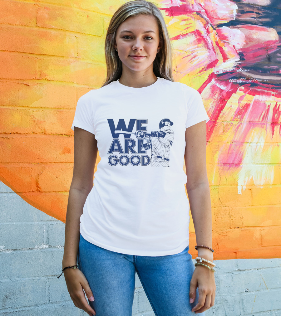 We Are Good Anthony Rizzo Chicago Cubs Slugger Swing T-Shirt
