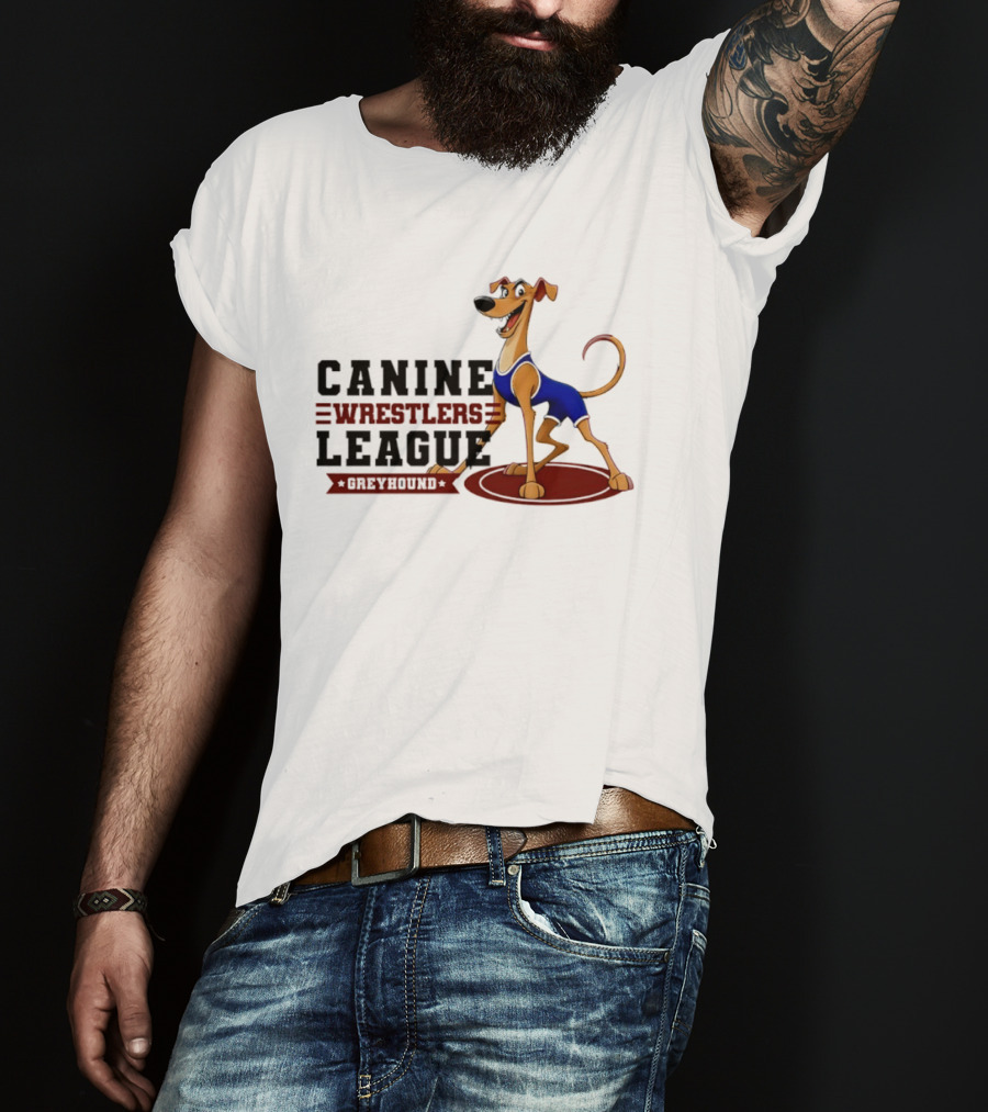 Canine Wrestlers League Greyhound T-Shirt