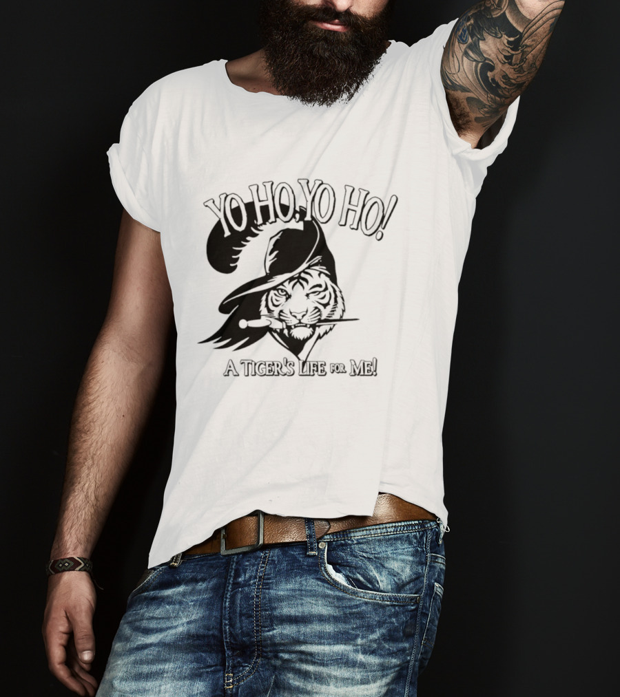 Yo Ho Yo Ho A Tiger's Life For Me Cincinnati Bengals Tiger Pirate T-Shirt