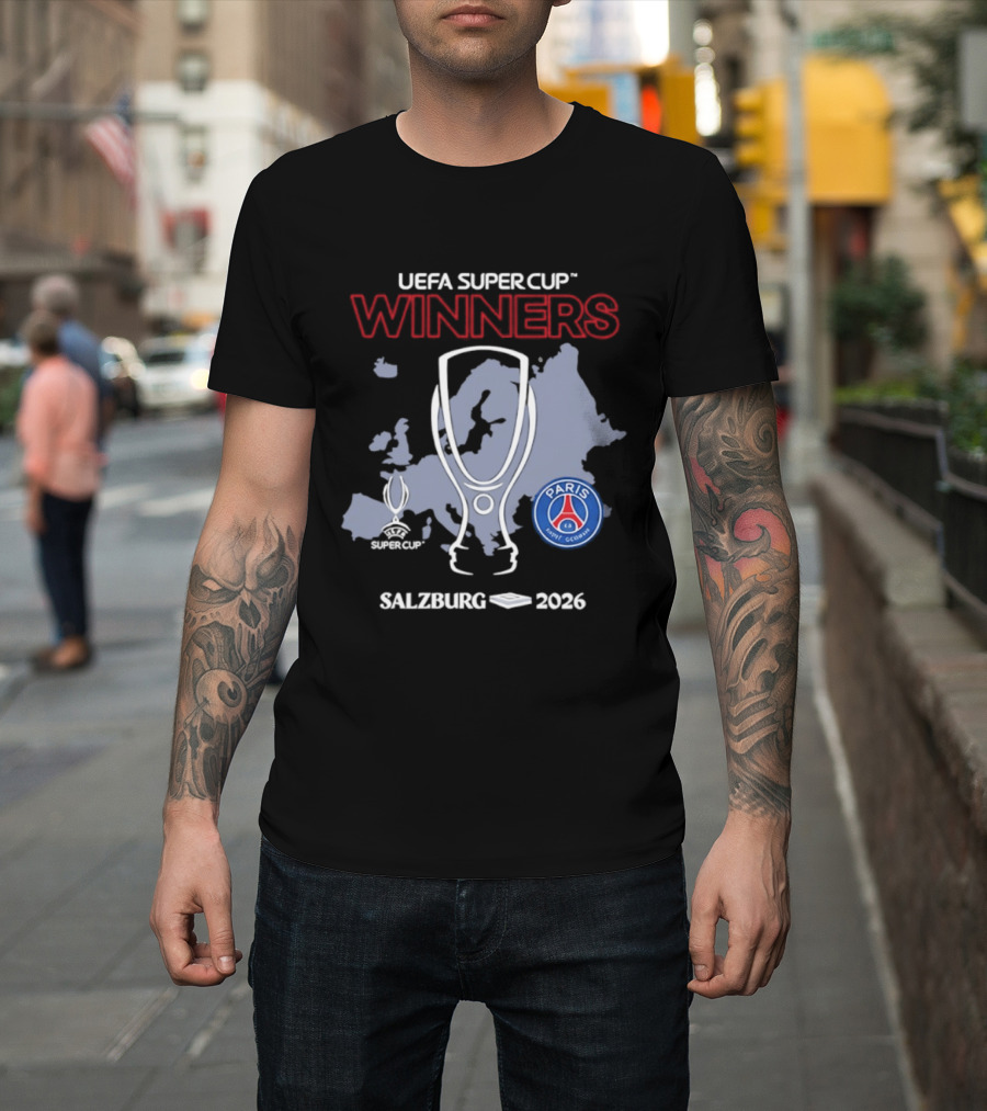 UEFA Super Cup Winners Paris Saint Germain Salzburg 2026 T-Shirt