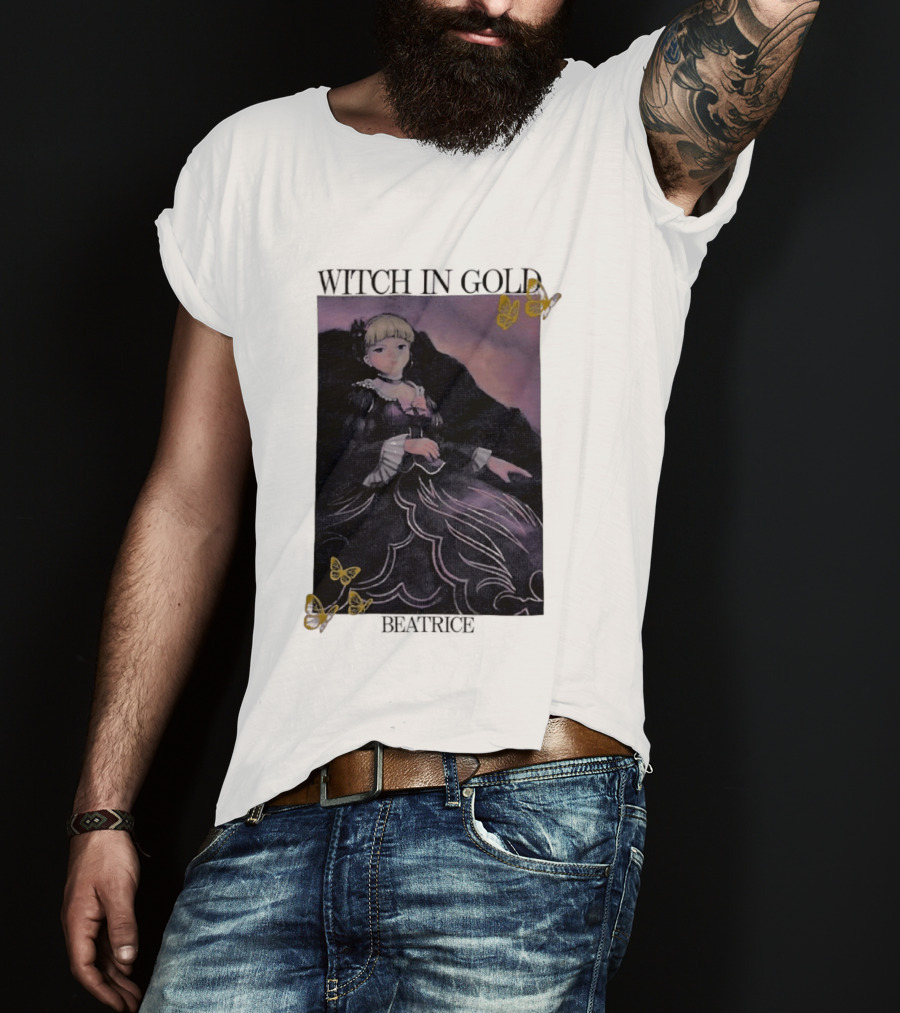 Witch In Gold Beatrice Butterflies Umineko When They Cry T-Shirt
