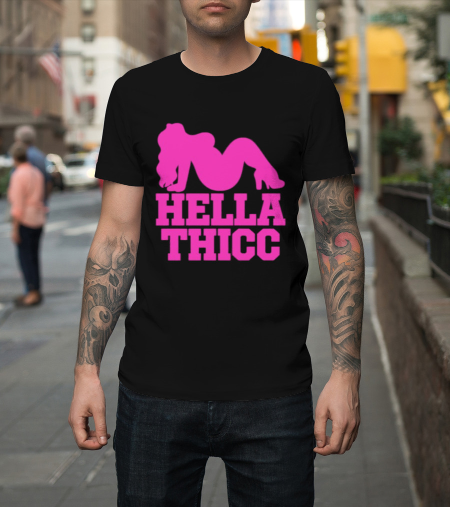 Hella Thicc Curvy Body Positive Pink T-Shirt