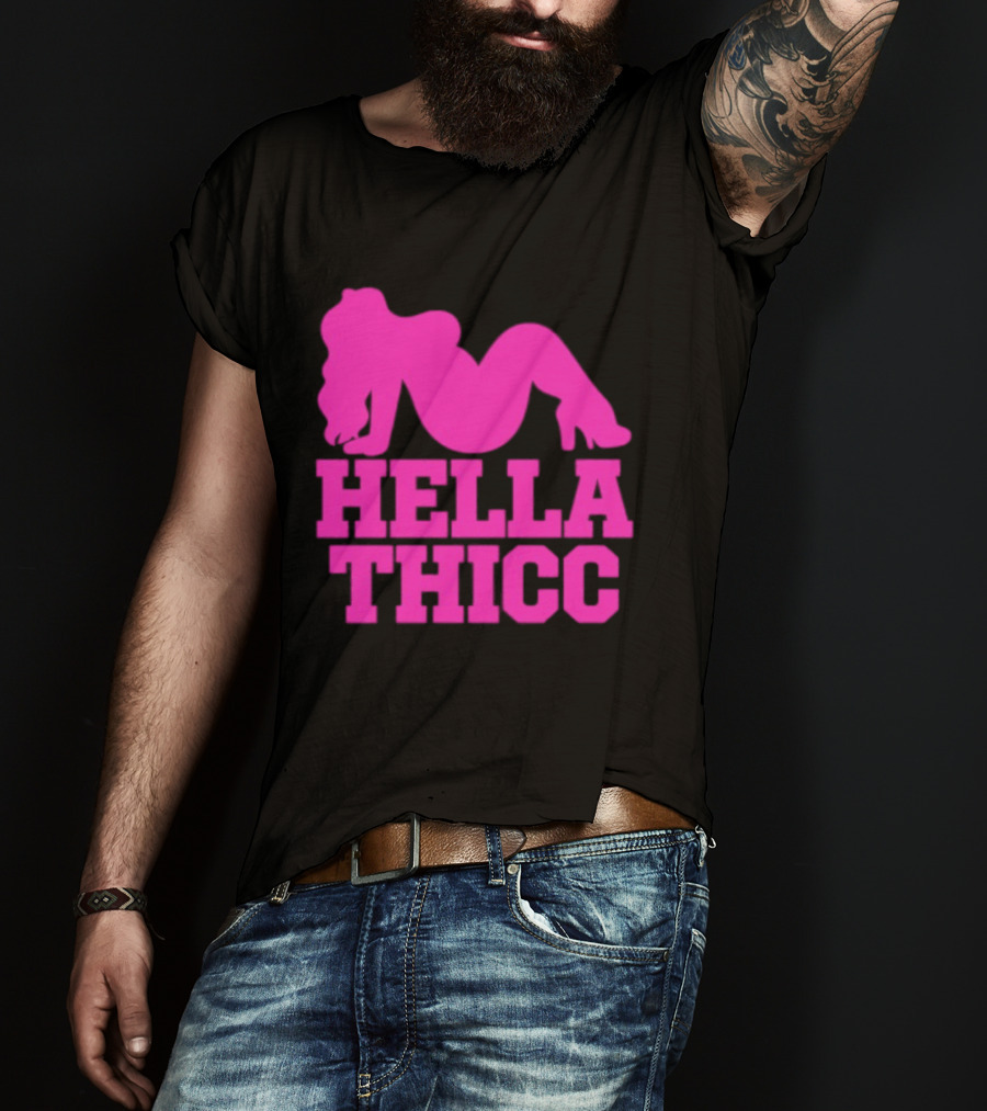 Hella Thicc Curvy Body Positive Pink T-Shirt