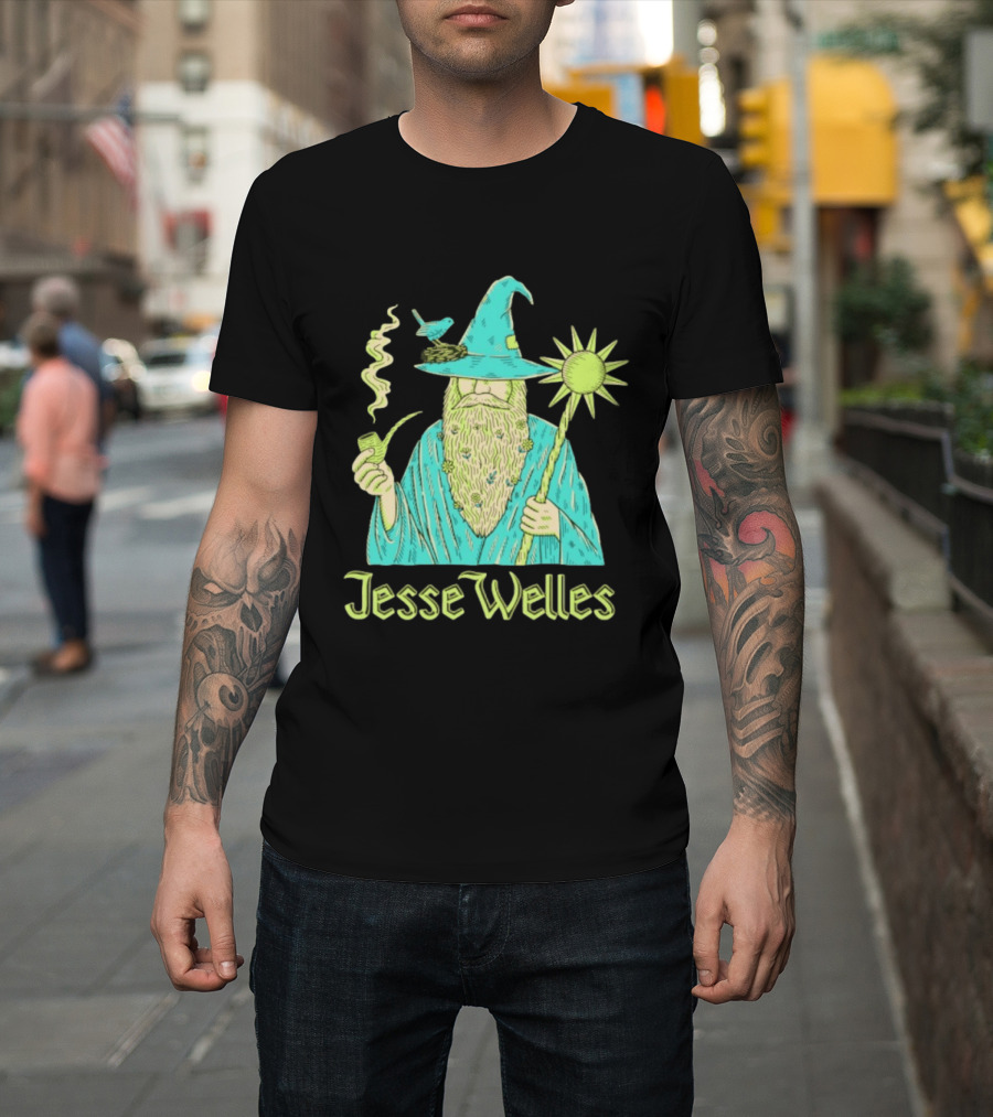 Jesse Welles Wizard Pipe Staff Bird Wizardry Magic T-Shirt