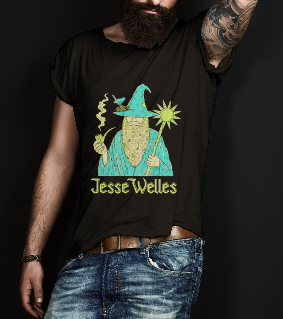 Jesse Welles Wizard Pipe Staff Bird Wizardry Magic T-Shirt