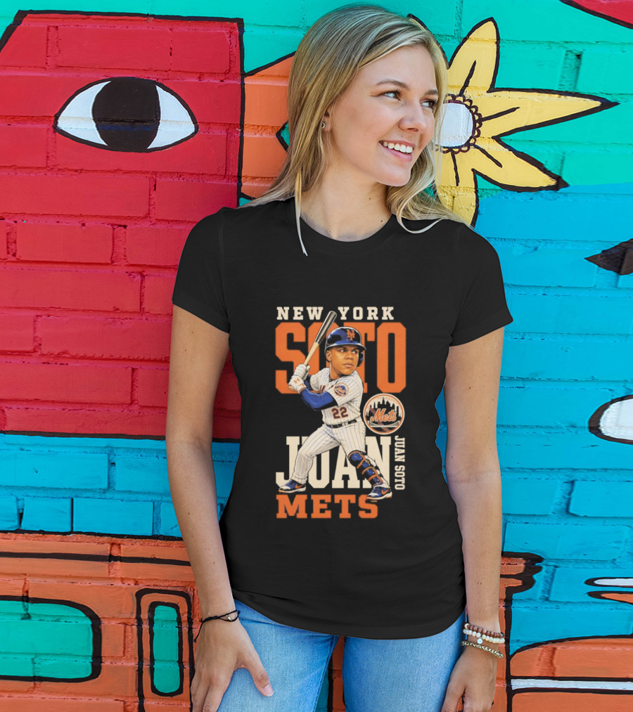 New York Mets Juan Soto 2026 MLB Season Caricature Mets T-Shirt
