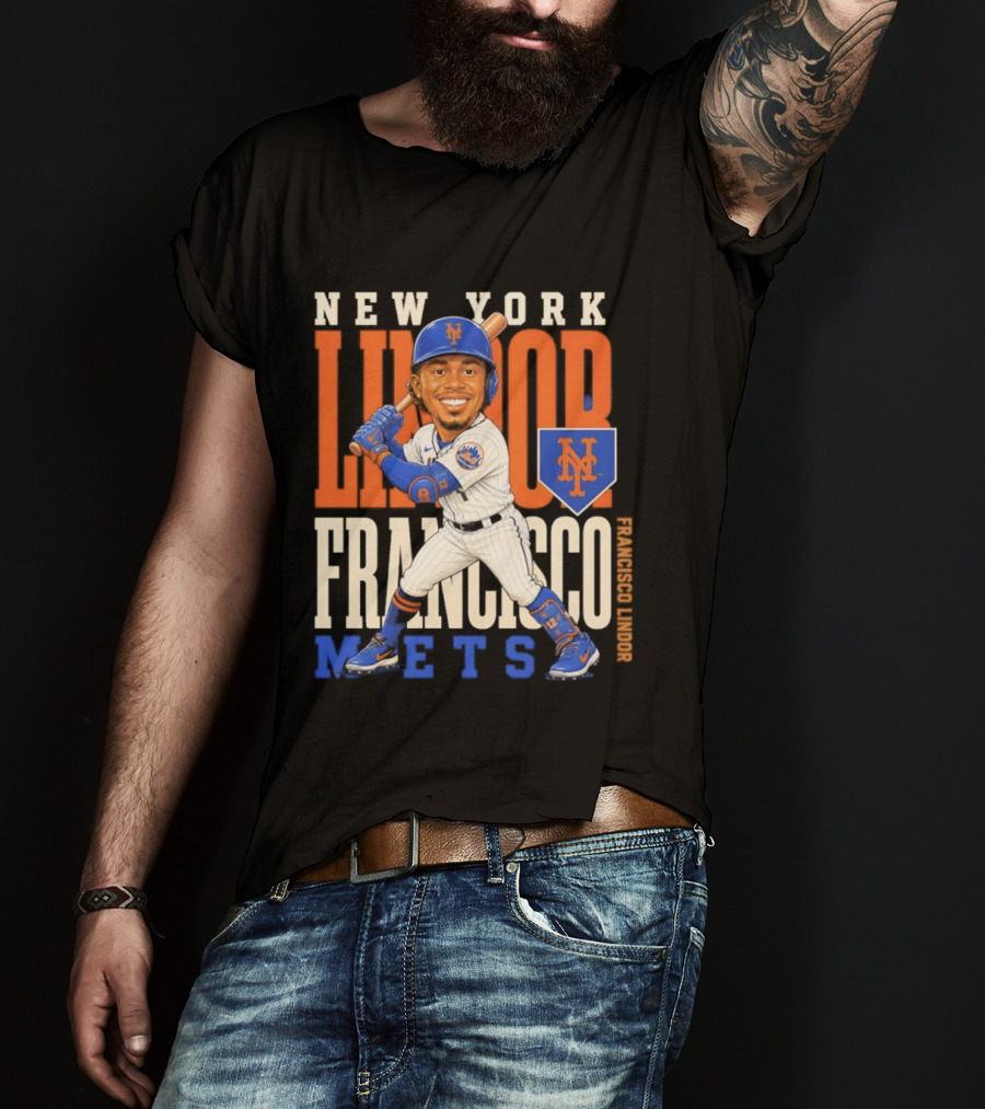 New York Mets Francisco Lindor Character 2026 MLB Season T-Shirt
