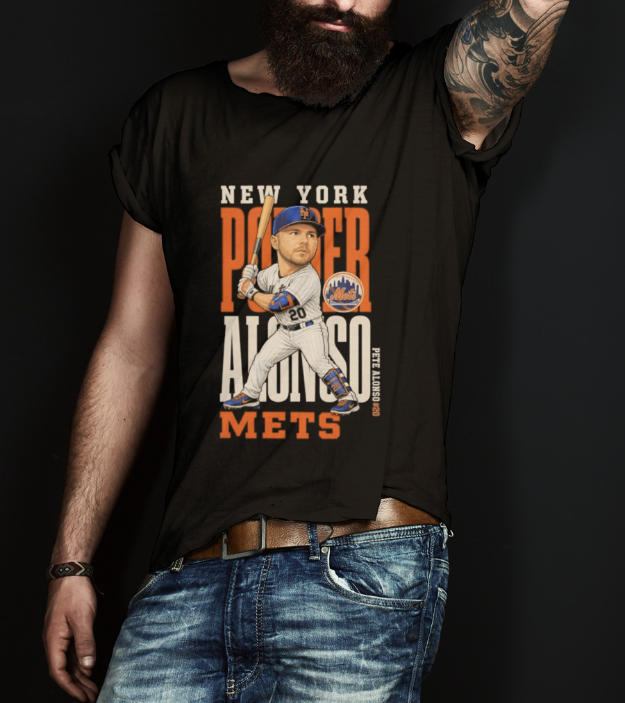 New York Mets Pete Alonso Power 2026 MLB Season T-Shirt