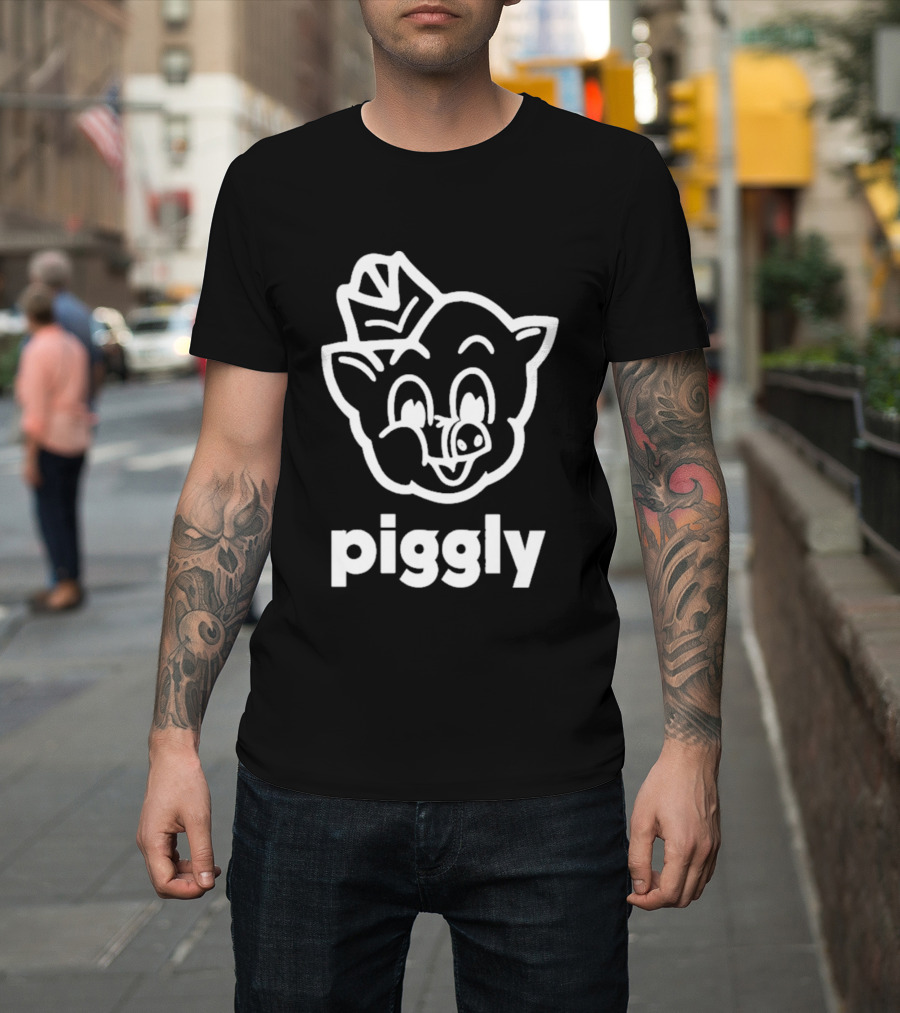Piggly Wiggly Vintage Cartoon Mascot Retro Grocery T-Shirt