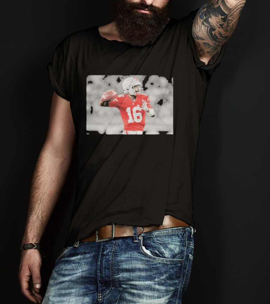 J.T. Barrett Ohio State Buckeyes #16 Football Quarterback Legend T-Shirt