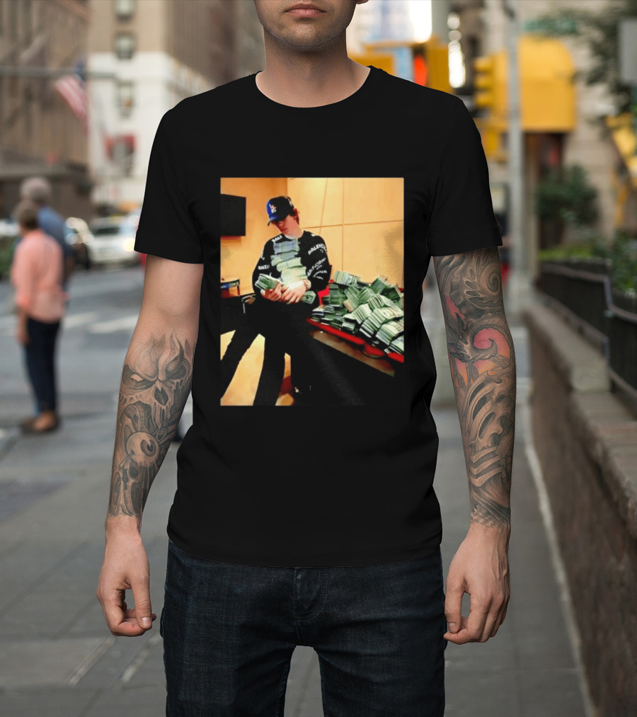Balenciaga Black Long Sleeve With RALEC And Los Angeles Cap T-Shirt