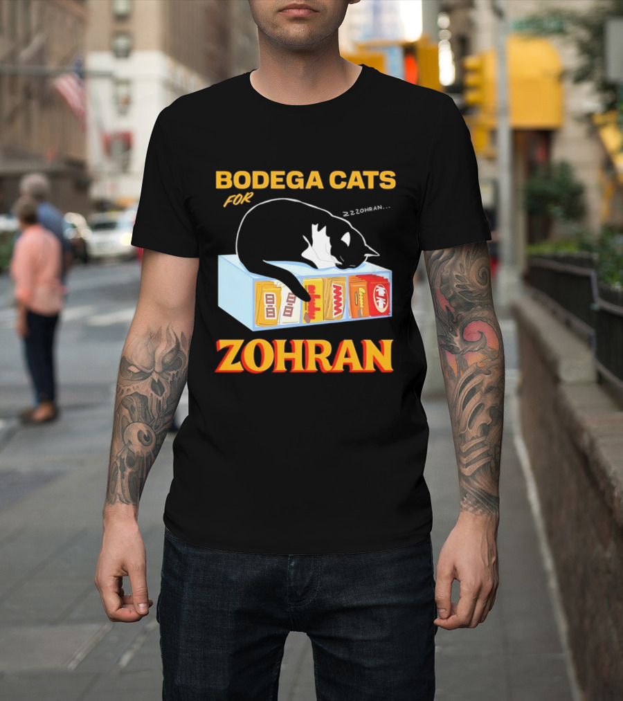 Bodega Cats For Zohran Cat Snack Kitty ZZZohran T-Shirt