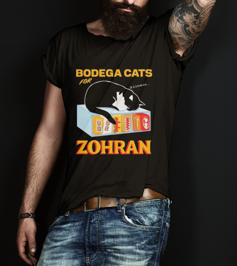 Bodega Cats For Zohran Cat Snack Kitty ZZZohran T-Shirt