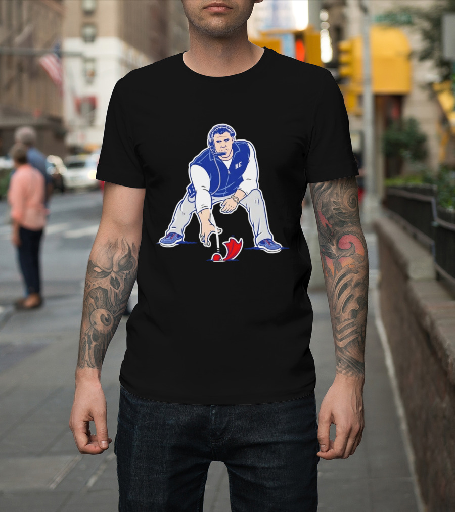 New England Patriots NE Coach Three Point Stance T-Shirt