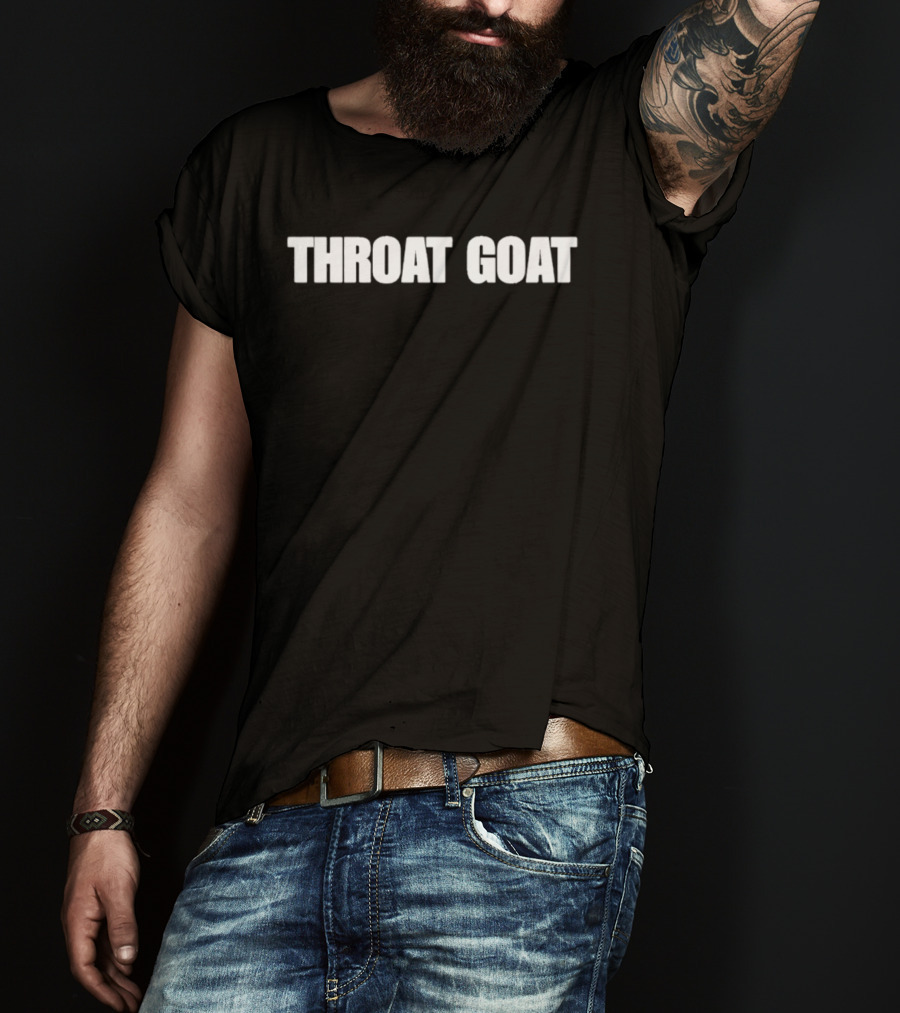 Throat Goat Bold Text White Lettering T-Shirt