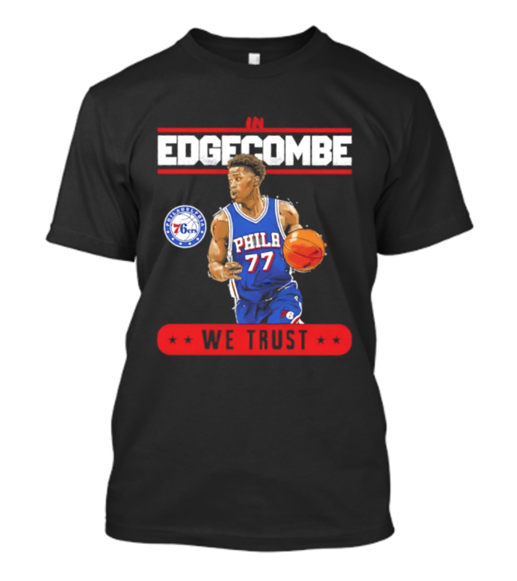 Philadelphia 76ers VJ Edgecombe In Edgecombe We Trust T-Shirt