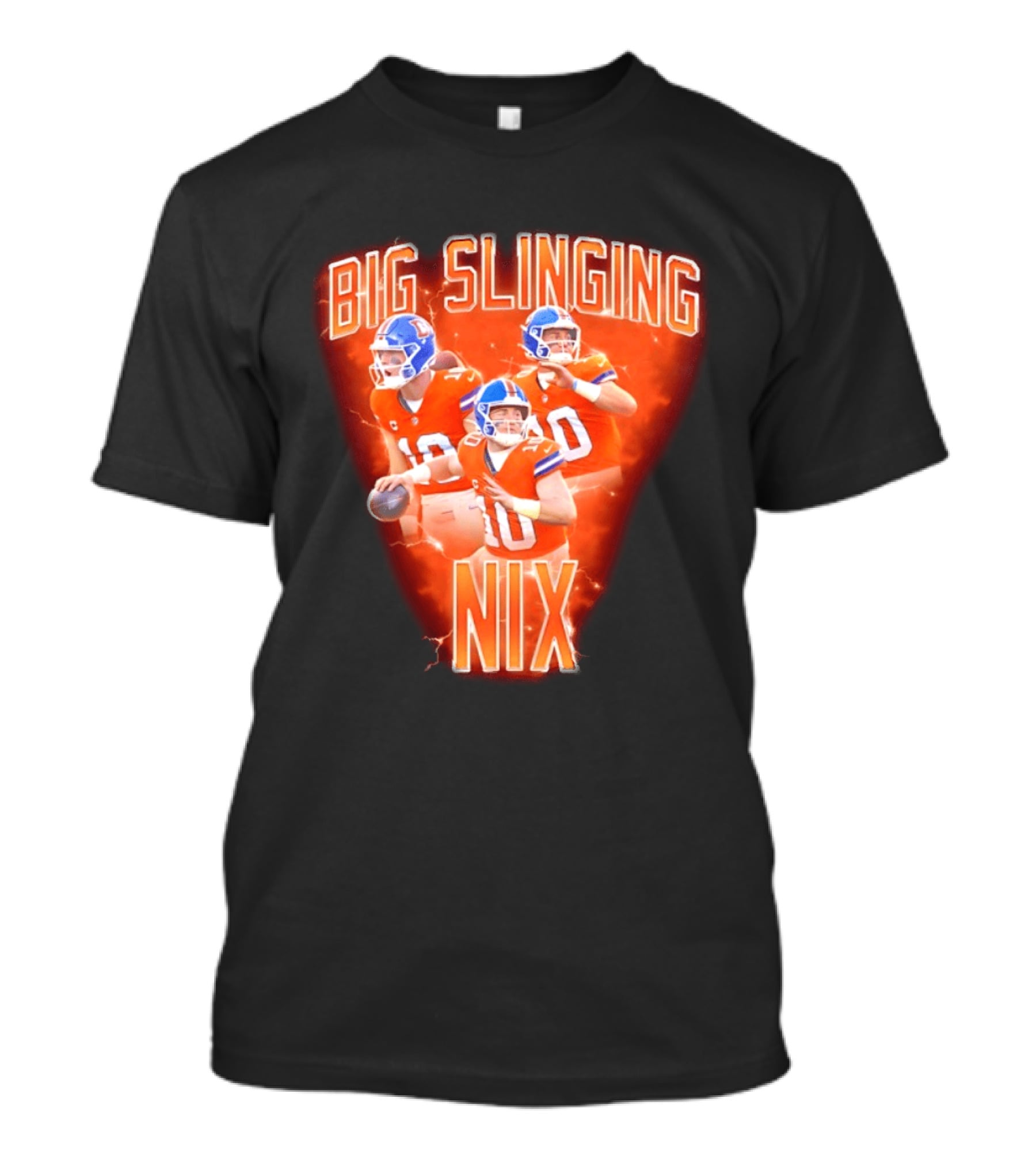 Denver Broncos Big Slinging Bo Nix Collage T-Shirt