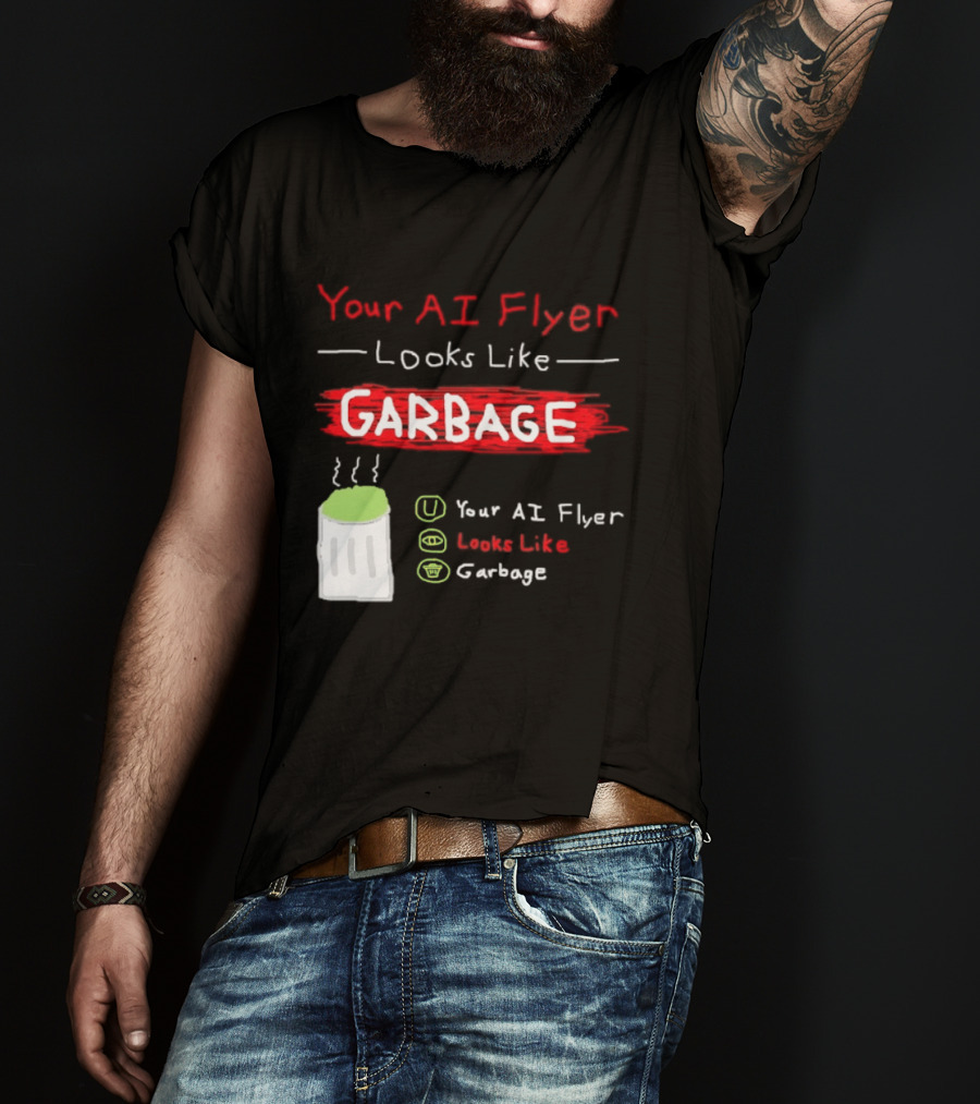 Your AI Flyer Looks Like Garbage Trash Can T-Shirt