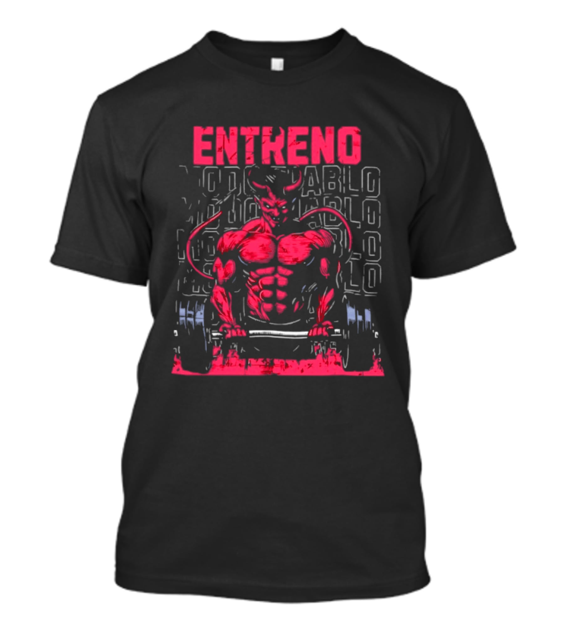 Entreno Modo Diablo Bodybuilder Devil Weightlifting T-Shirt