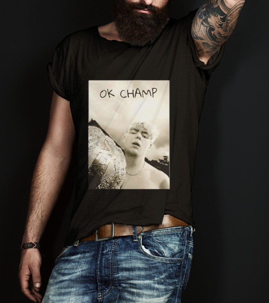 OK Champ Kyle Fletcher Holding Championship Belt T-Shirt