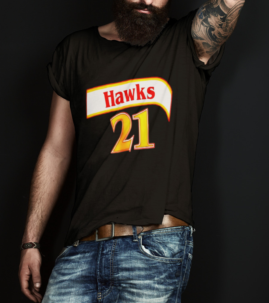 Hawks 21 Basketball Jersey NBA Team Edition T-Shirt