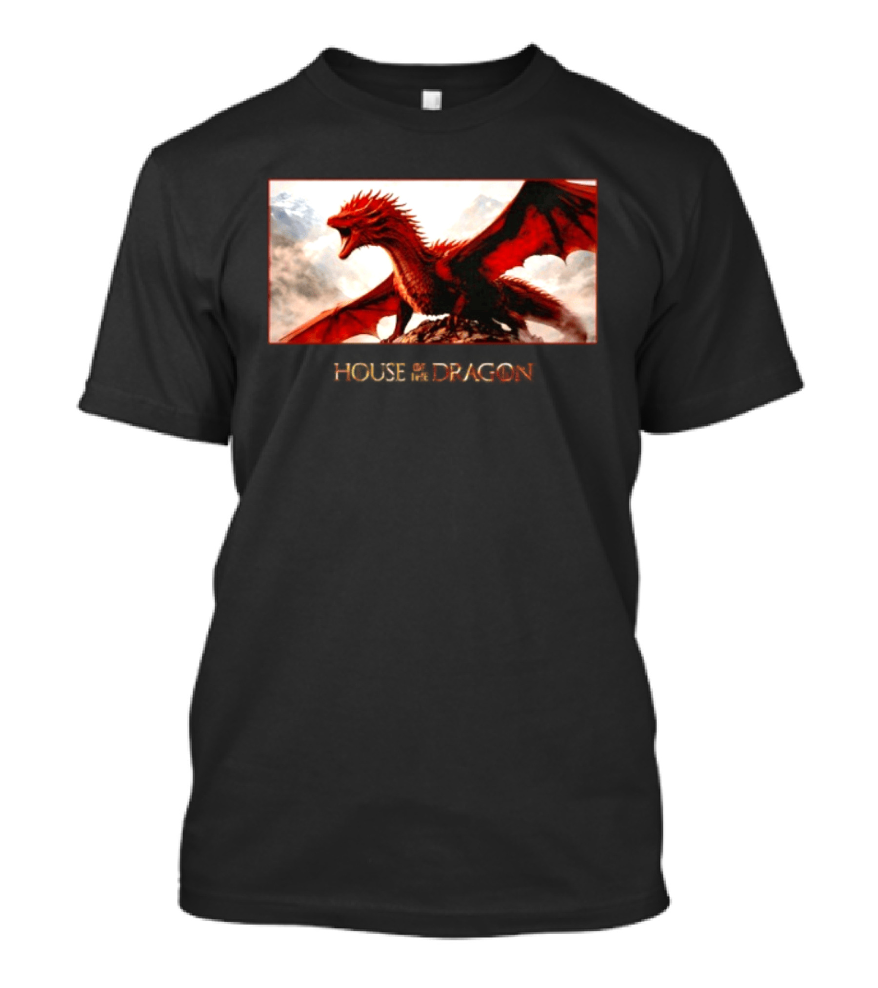 House Of The Dragon Caraxes War Memorial Mountains Scene T-Shirt