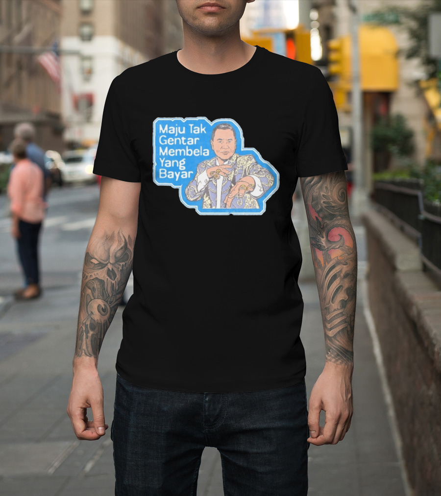 Maju Tak Gentar Membela Yang Bayar Indonesia Iconic Suit Pose T-Shirt