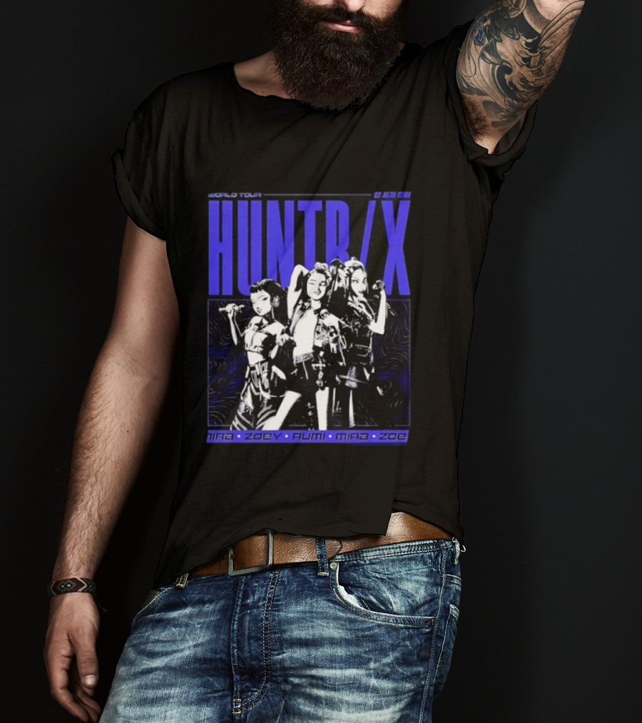 HUNT X World Tour Nira Zoey Rumi Mira Zoe Blue T-Shirt