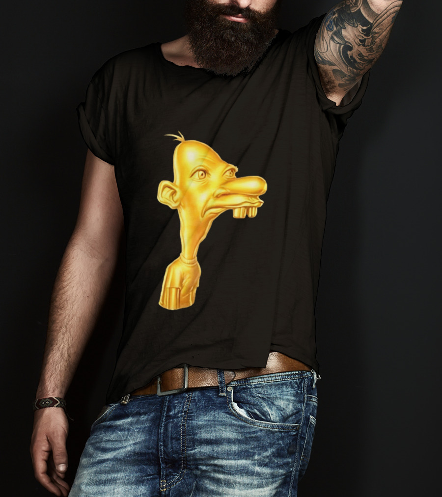 Neegy Meme Cartoon Golden Head T-Shirt