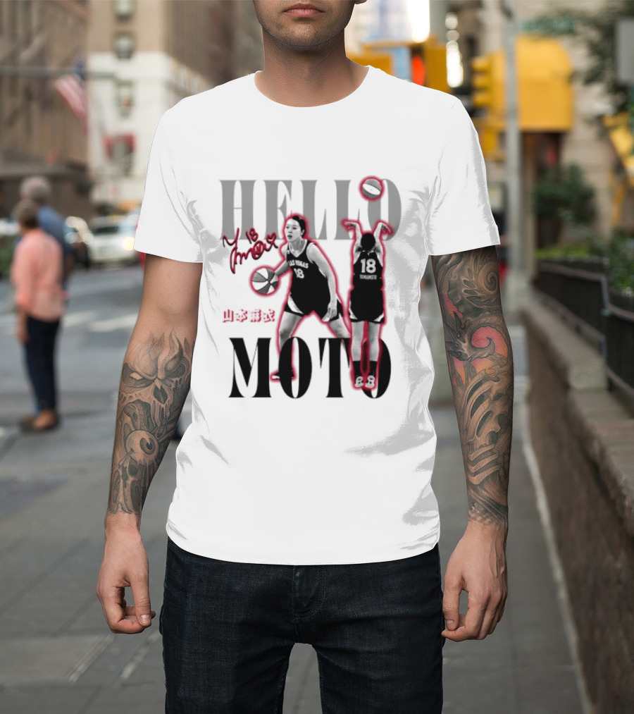 Hello Moto Mai Yamamoto Las Vegas No 18 Basketball T-Shirt