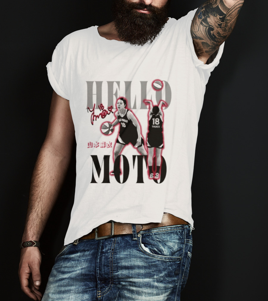 Hello Moto Mai Yamamoto Las Vegas No 18 Basketball T-Shirt