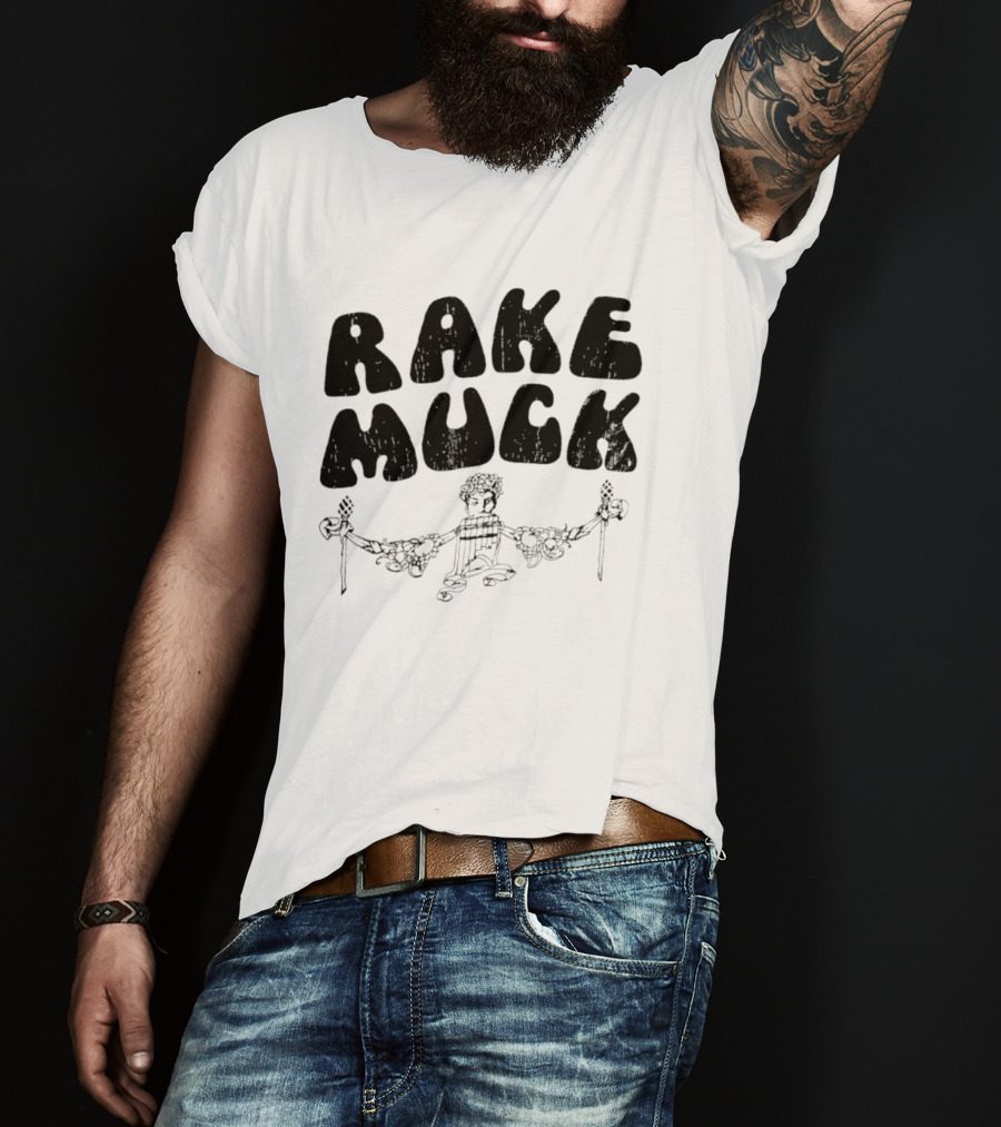 Rake Muck Mythology Pan Satyr Vintage Black And White T-Shirt