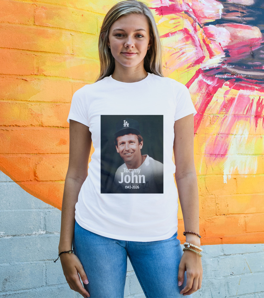 Tommy John 1943 2026 Los Angeles Baseball Memoriam T-Shirt