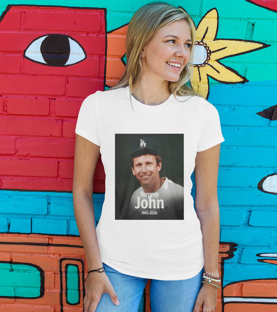 Tommy John 1943 2026 Los Angeles Baseball Memoriam T-Shirt