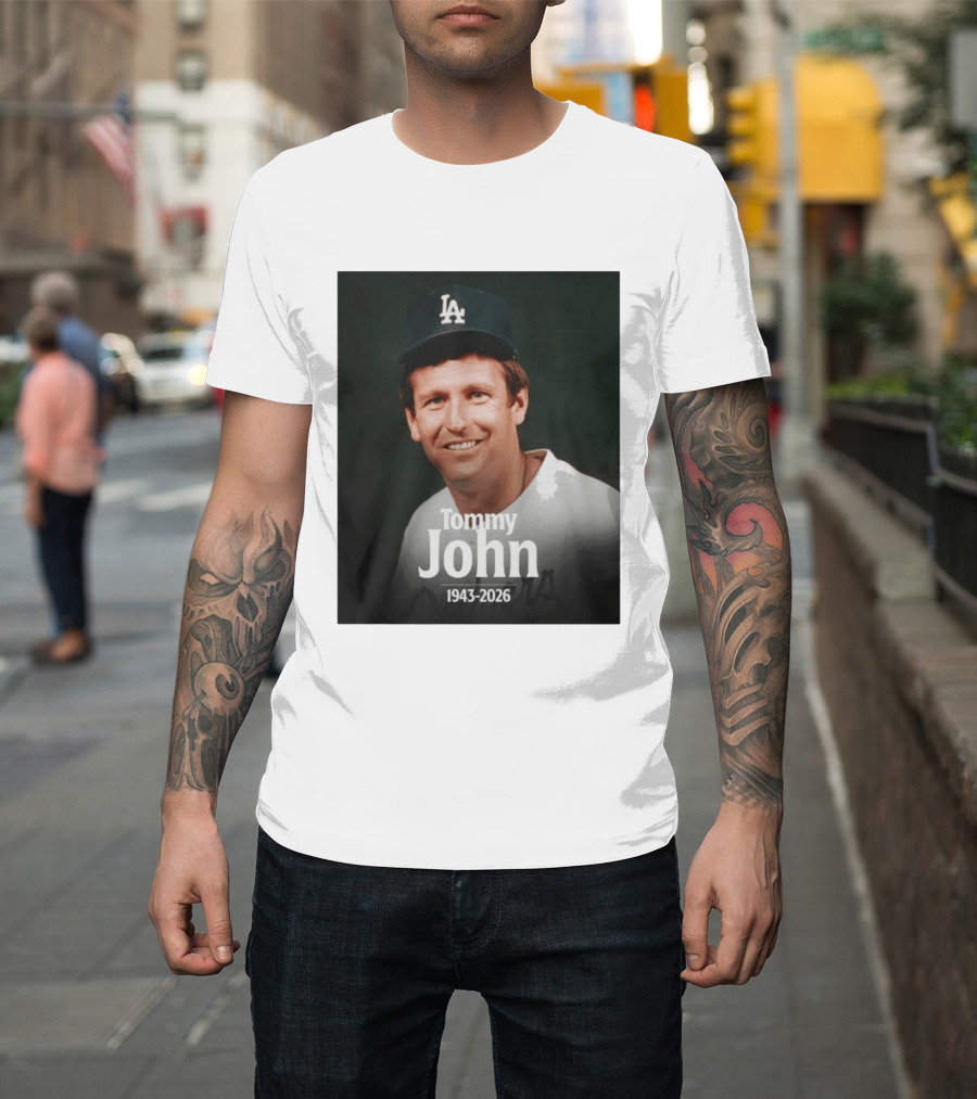 Tommy John 1943 2026 Los Angeles Baseball Memoriam T-Shirt