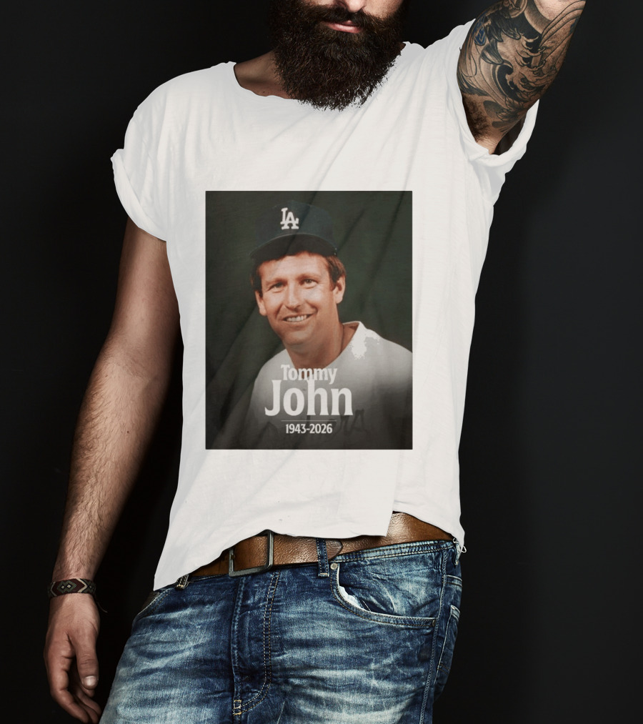 Tommy John 1943 2026 Los Angeles Baseball Memoriam T-Shirt