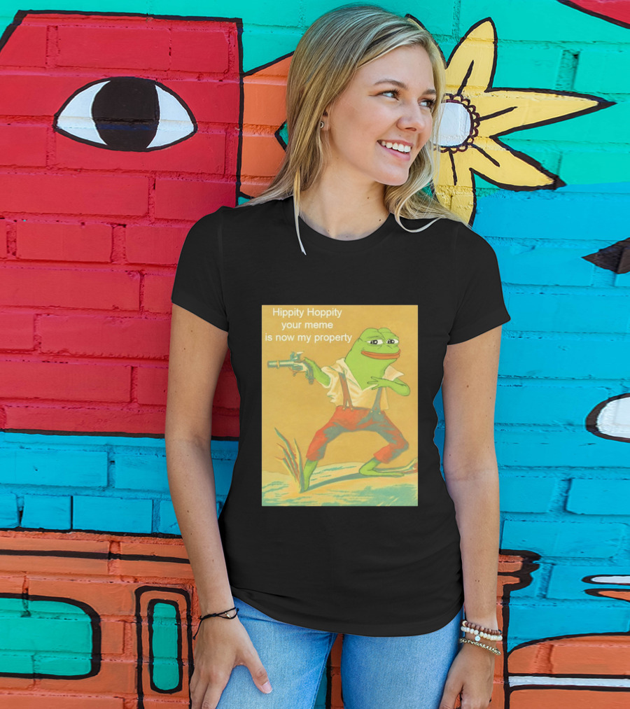 Hippity Hoppity Meme Property Pepe Frog Nostalgia Humor T-Shirt