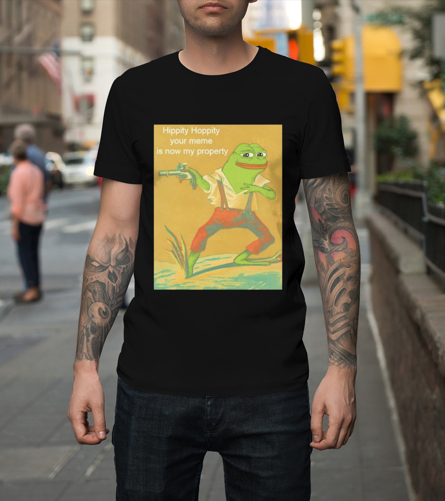 Hippity Hoppity Meme Property Pepe Frog Nostalgia Humor T-Shirt