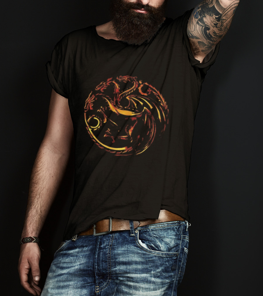 House Of The Dragon Fire Will Reign Targaryen Sigil Two Sided T-Shirt
