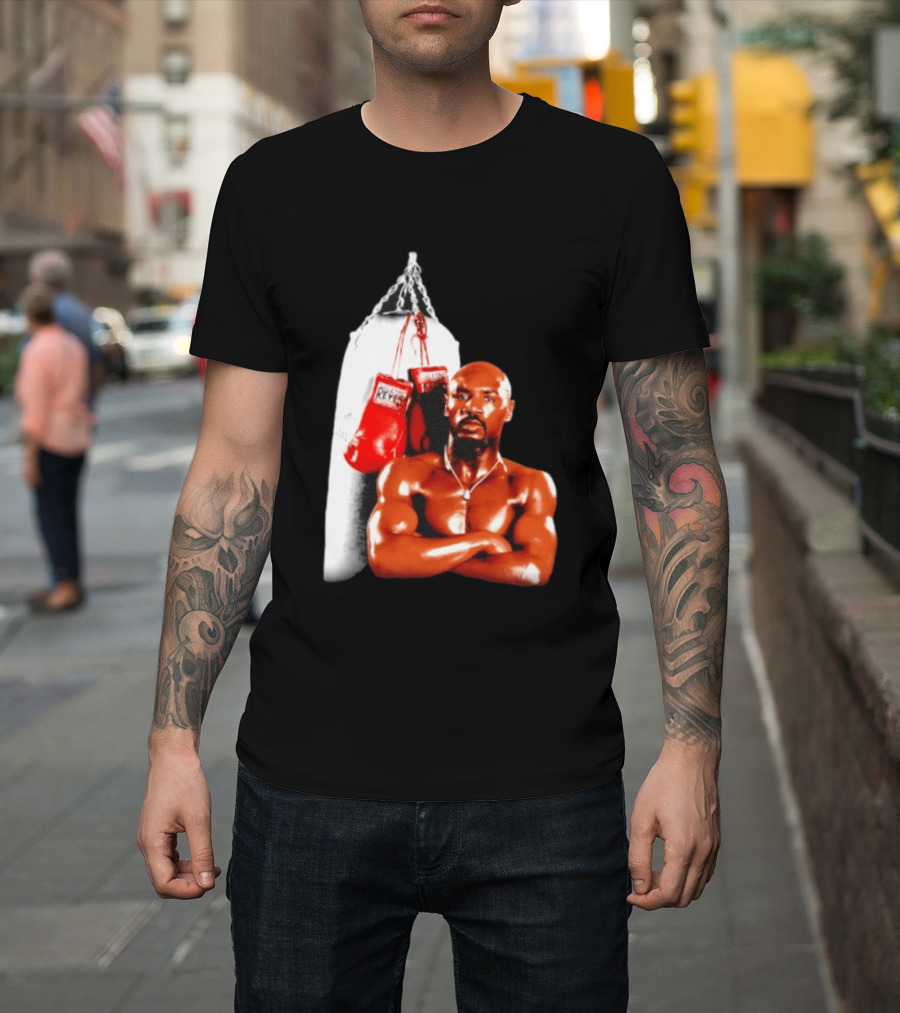 Marvelous Marvin Hagler With Cleto Reyes Boxing Gloves Iconic Champion T-Shirt