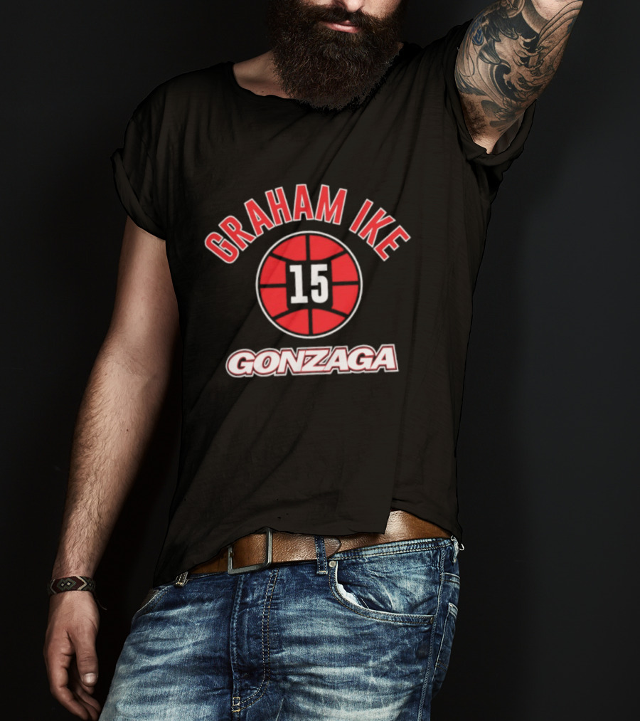 Graham Ike 15 Gonzaga Basketball Gonzaga Bulldogs T-Shirt