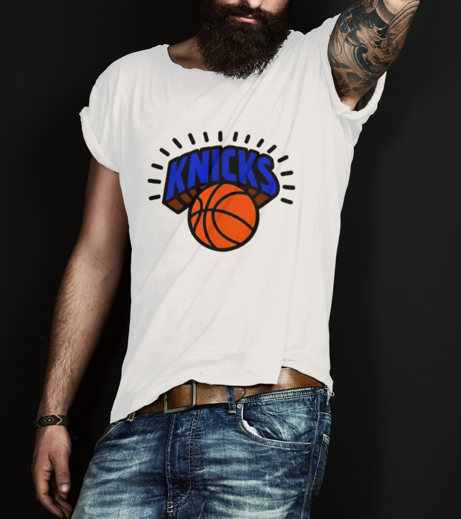 2026 NBA Let's Go New York Knicks Caricatures Two Sided T-Shirt