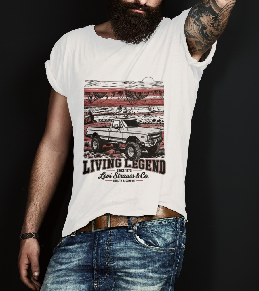 Living Legend Lewis Bros Motor Co Four Wheel Drive Trail Racing Adventure T-Shirt