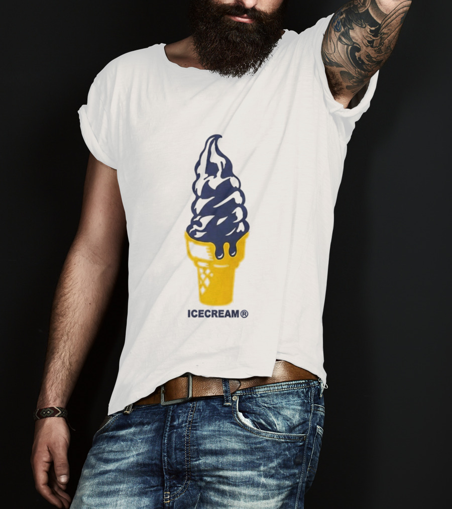 Trevor Goosby Ice Cream Blue And Yellow Cone T-Shirt
