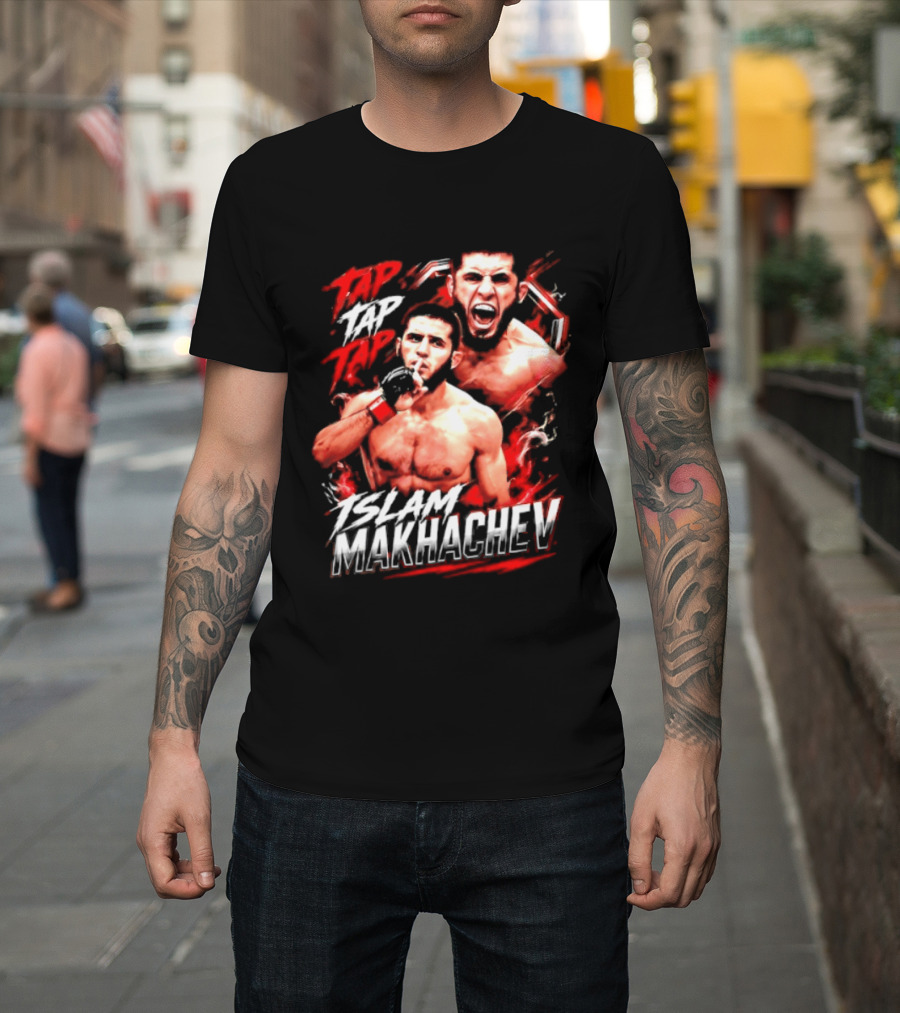 Islam Makhachev Tap Tap Tap UFC MMA Mixed Martial Arts Fighter T-Shirt