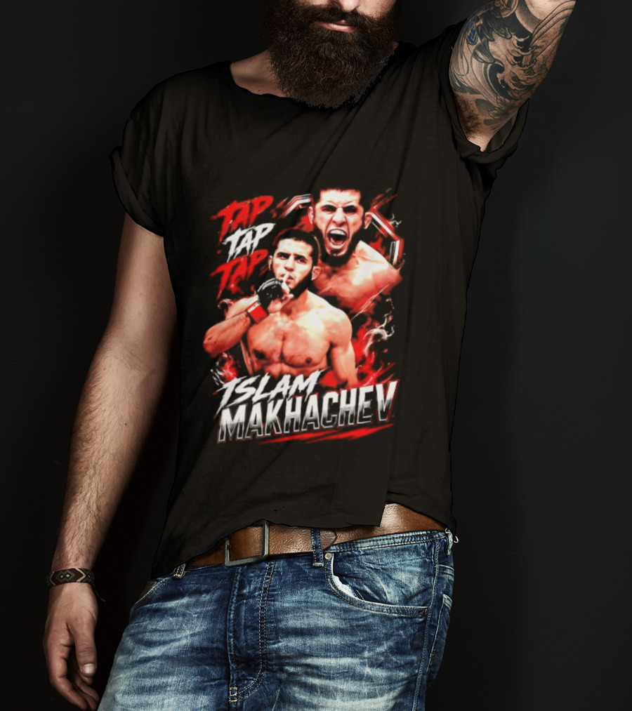 Islam Makhachev Tap Tap Tap UFC MMA Mixed Martial Arts Fighter T-Shirt