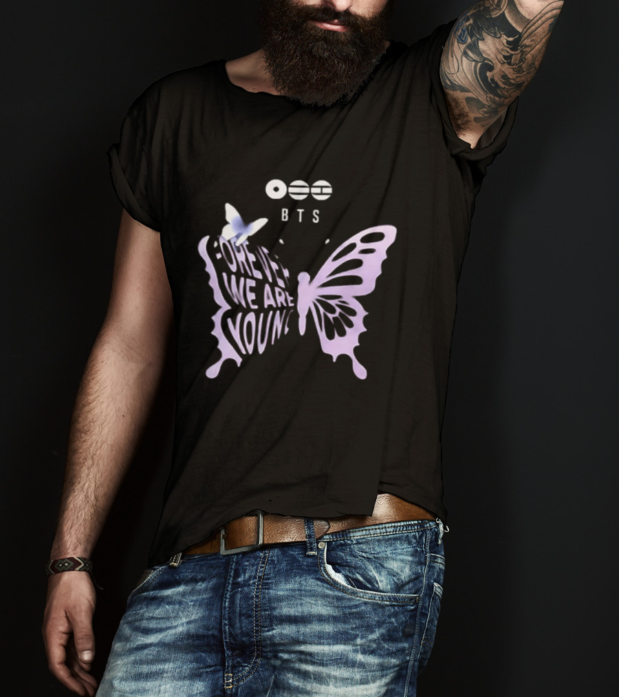 BTS Forever We Are Young Butterfly Symbol 2 Sided T-Shirt