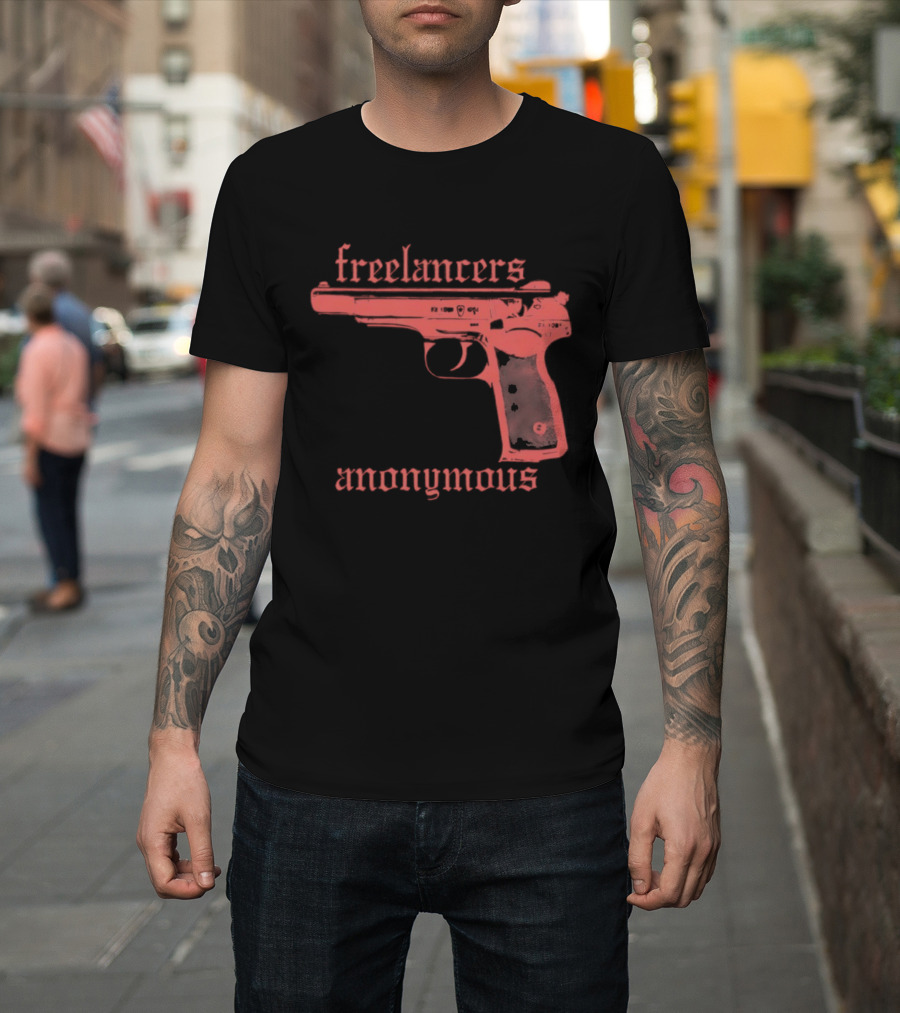 Freelancers Anonymous Gun Image T-Shirt